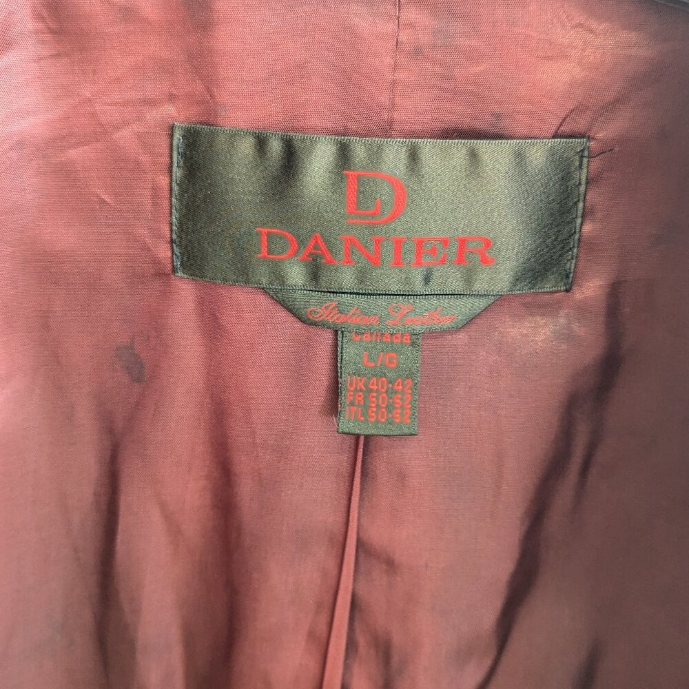 Brown Danier Blazer Style Leather Coat - Picture 10 of 10